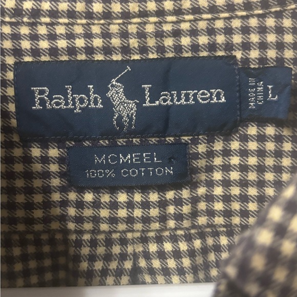 Ralph Lauren Men's Brown Checkered Casual Shirt - Picture 5 of 9